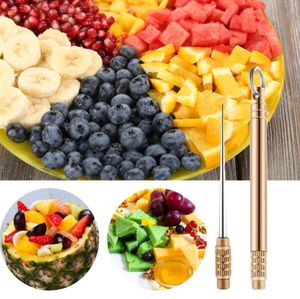 Titanium Portable Multi-Purpose Toothpick Bottle Fruit Fork Camping Tool Toothpick Tube Is More Durable Than Floss Outdoor tools