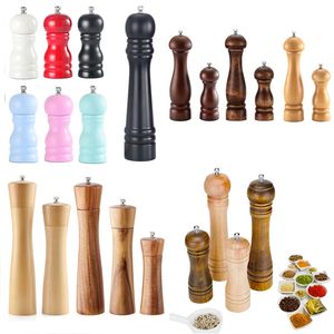 Wholesale salt and pepper grinder for sale - Group buy Manual Solid Wood Salt And Pepper Grinder Seasoning Spice quot quot Inch Multi purpose Mill Kitchen Tools