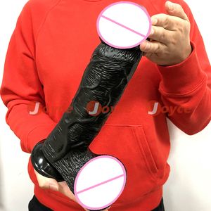 28*6.5 CM Super Enorme Dildo Nero per Gli Uomini Strapon di Spessore Gigante Realistico Pene Grosso Cazzo Spina Anale Della Vagina Cazzo giocattolo sexy Delle Donne