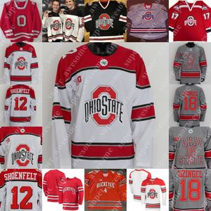 Ohio State Buckeyes Hockey-Trikot Georgii Merkulov Jake Wise Eric Cooley Joe Dunlap Michael Gildon Jaedon Leslie Evan McIntyre Cole McWard Ryan O'Connell Riedell