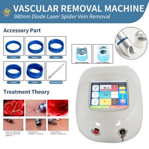 Laserdiod 980nm Spider Vein Removal Fartygsmaskin Venor Röd blod Vaskulär DHL Gratis Leverans CE CerFitication