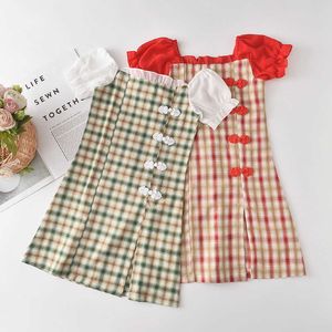 Toddler Kızlar Gündelik Elbiseler Yeni Moda Çocuklar Çin Tarzı Giysileri Bebek Kız Parti Kıyafetler Çiçekler Giyim 5 13 Yıl Vestidos G1026