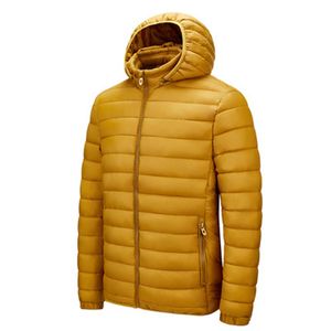 Piumini sottili sottili leggeri da uomo Tendenza moda Piumino caldo con cappuccio antivento Designer invernale Luxury Casual Plus Size Puff Jackets Uomo