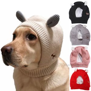 Cappello lavorato a maglia per cani Berretti natalizi per animali domestici Abbigliamento per cani Cucciolo di gatto Cappelli per vacanze con orecchie per cani di taglia medio-grande Berretto invernale caldo per animali domestici Berretto con design a orecchie di coniglio A252