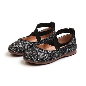 Wholesale sequin kids shoe for sale - Group buy JGVIKOTO Princess Glitter Leather Girls Soft Comfortable Shiny Sequined Kids Shoes Sweet Wedding Dress Party Flats