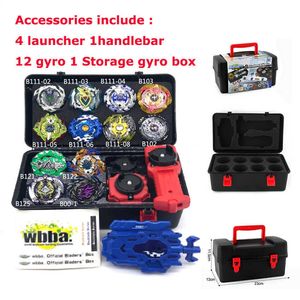 2019 Toupie Beyblader Metal Fusion B121 Set Storage Box Top Bey blede burst bey 4D Con Launcher Bayblade Toys For Children Boy X0528