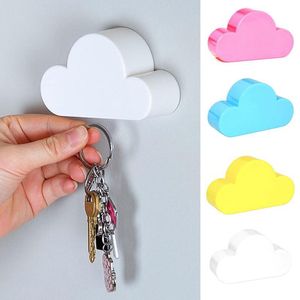 Hooks & Rails Magnetic Color Hook Household Storage Rack Creative Cloud-shaped Magnet Strong Wall-mounted Keychain Waterpro