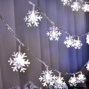 Strings 10M 100LED Snowflake String Lights 110V/220V Christmas Tree Fairy Garlands Curtain Light Outdoor For Xmas Party Year's Decor