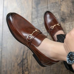 Loafers Shoes Men Ctehing Casual Fashion Black For Wedding Lather Trend Trend Big Size Summer E Caul Fahion