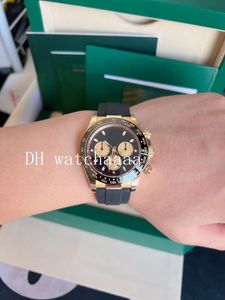 High quality watch Asia 2813 sports ceramic without chronograph 18k black dial 116518 Automatic Mens Watch Watches