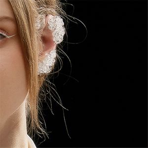 Dangle & Chandelier Fashion Clear Crystal Beaded Ear Cuff Earrings For Women 2022 New Simple White Beautiful Pendientes