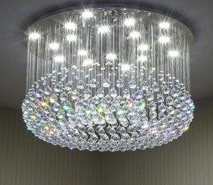 Lampadario di cristallo moderno per soffitto Lampada rotonda di lusso Illuminazione a sospensione Soggiorno Sala da pranzo Camera da letto Lobby Cristal Lights