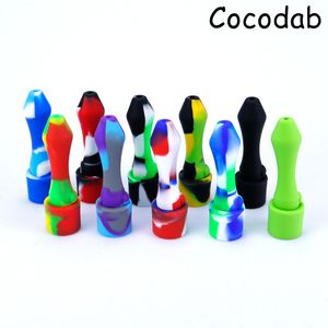 Hookahs Silicone Pipe NC Kit Set med 10mm GR2 Byte Titan Tip Concentrate Cap DAB Rigs Vaxoljebrännare Rör