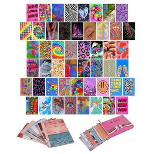 50 pz Anime Wall Art Collage Kit Indie Moderno Stile Minimalista Estetico Immagini Poster Cute Po Ragazze Adolescenti Room Decor 210914