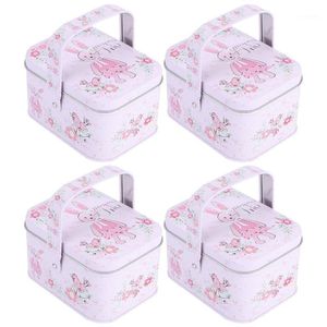 Gift Wrap 3/4pcs Vintage Easter Tinplate Box Candy Packing Case Small Suitcase Makeup Lipstick Jewelry Storage Tin Drawer Organizer