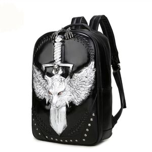 New Mochila Personalizada Rua Cool Rock Homens Padrão de Grimace Leopardo Saber Wulf Pattern Sacos Engraçado Bolsas De Bolsas De Ombro