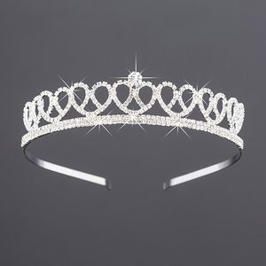 Flickor kronor med rhinestones bröllop smycken brud headpieces födelsedagsfest prestanda pagant kristall tiaras bröllop tillbehör zh-052