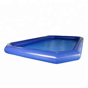 Jogos ao ar livre piscina de simming inflável de lona de pvc mais espessa personalizada, piscina de bolinhas de passeio de plástico adulto familiar de borracha azul dobrável para venda