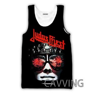 Cavanho 3D Impresso Judas Padre Rock Band Tanques Tops Harajuku Vest Verão Surpresa Camisetas Streetwear para Homens / Mulheres