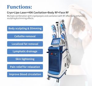 Ny design Cryo Therapy Body Slimming Fat Removal Device Ny Model 360 Degree Cryotherapy Vacuum Cavitation RF Machine