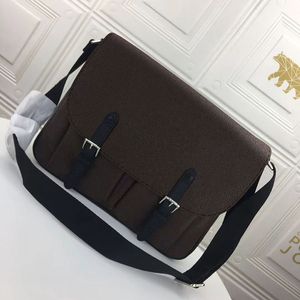 Högkvalitativ axelväskor Fashion Men Handbag Luxurys Designers Messenger Bag äkta läder dubbelspänne -bälte handväska