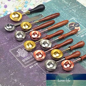 Craft Tools Wax seal Stamp Accessories Special Sealing Melting Spoon Retro Wooden Handle For scrapbooking free