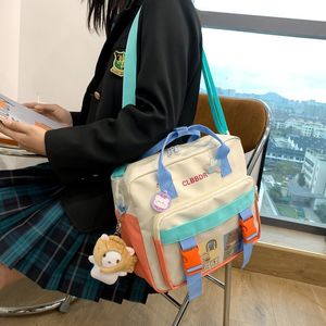 Mochila mulheres impermeáveis ​​coreano multifuncional candy cores feminino nylon pequena escola de escola bonito sacos de ombro