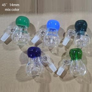 good design Hookahs 14mm mix color 45 angle ash catchers for bong water pipe catcher