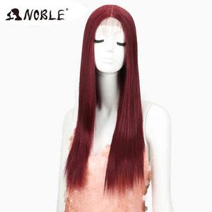 Wholesale ombre 360 lace wig resale online - Cosplay Long Straight Synthetic Lace Wigs For Women Inch Middle Part High Temperature Fiber Synthetic Lace Wig