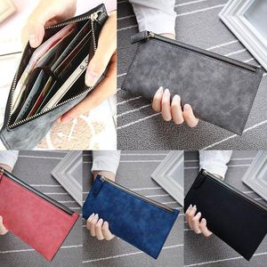 Wallets Women Purse Wallet Vintage Card Phone Storage Bag Long PU Leather Zipper Handbag WML99