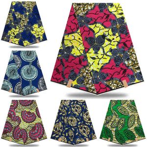 Tyg Senaste Design African Veritable Garanterad Real Wax Prints Fabrics Ankara Style Mjuk Bomull Mode Pagne Klänning Loincloth