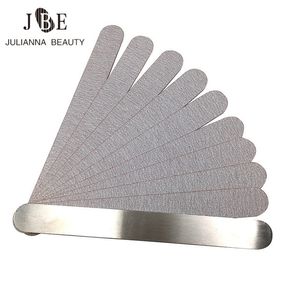 80 Papel De Lija al por mayor-1 set Reemplazo gris para almohadillas de papel de lija de archivos de metal herramienta de uñas de doble cara
