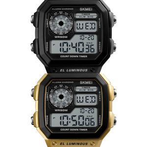 SKMEI Top Luxury Fashion Sport Watch Men 5Bar Waterproof Watches StainlSteel Strap Digital Watch reloj hombre 1335 X0524