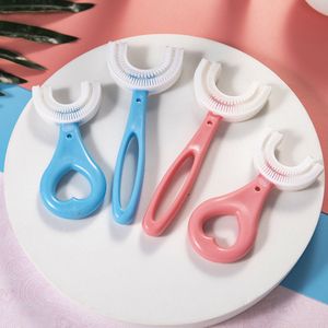 New Children'S Infant Toothbrush U Silicon Toothbrush Mouth-Cleaning Manual Toothbrush Cartoon Pattern 2021 Hand-Held Version