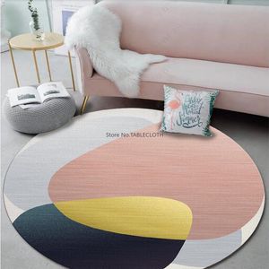 Tapetes de carpete redondo nórdico mesa de café mesa de capa de cabeceira de cabeceira pendurada cesta de cadeira de computador tapete de piso