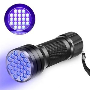 Mini 21 LED Blacklight Invisible Marker Flashlight UV Ultra Violet Torch Lamp Flashlights Lamps525K575u279Z