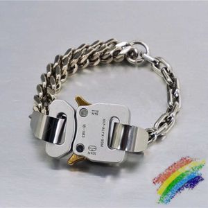 Hero kedja Alyx spänne Armband Män Kvinnor Högkvalitativ 1017 Alyx 9sm Openwork Bokstäver Rostfritt stålkedja Q0622