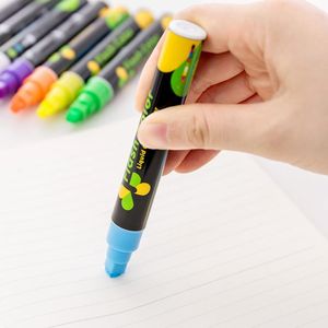 Highlighters JUXIA Candy Color Highlighter Fluorescent Pen Liquid Chalk Marker For LED Writing Board Painting Graffiti Office Supply