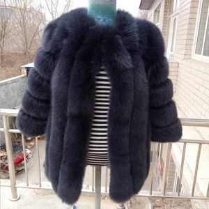 2021New Chegada 60% Brasão Pure Handmade malha de penas de avestruz Pele Mulheres Fábrica Fur Jacket SR142 Y0829