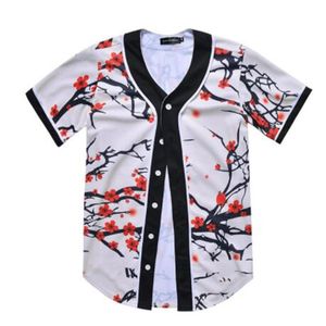 Summer Fashion Men Jersey Red White Yellow Multi 3D Print Short Sleeve Hip Hop Loose Tee Shirts Baseball T Shirt Cosplay Costume 002