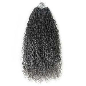 Pre Loop Rive Locks Hair Extenstions 18inch Goddess Locs Crochet Hair Extension Synthetic River Locs Braids