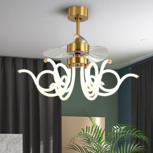 Потолочные вентиляторы Nordic Fan Light Modern Stoom Room Living Sleed Специальная электрическая люстра невидимая Feiguanglight