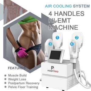 4 Handle no surgery air cooled system Portable Body Shaping ABS Training HIEMT Electromagnetic Sculpting Machine EMS Muscle Stimulator for Butt Lift Fat burn