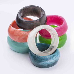 marble grain acrylic rin thick custom bracelets