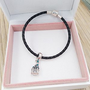 925 Sterling Silver DIY smycken gör kit och röda julpynt Pandora Disinala Cinderella Castle Charm Bead Armband för Kvinnor Män Kedja Halsband Passa Europe