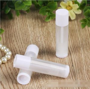 2021 5 ml kosmetische leere Chapstick Lip Gloss Lippenstift Balsam Tube Caps Container Lip Tubes Flasche schwarz/weiß/klar
