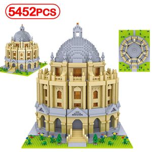 City Church Creator 3D Mini Słynna Architektura Bricks Diament Oxford University Building Blocks DIY Dom Zabawki dla dzieci X0902