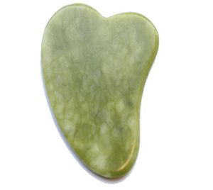 Gua Sha Ansiktsverktyg Naturlig jadesten Guasha Board för SPA Akupunkturterapi Triggerpunktsbehandling Skrapmassageverktyg (grön) XB1