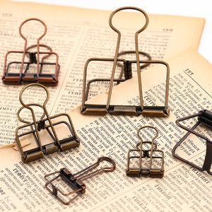 8 colori MetalHollow Out Binding Clamp Bill Scrapbook Paper Photo Storage Clip Riutilizzabile Scuola Home Office Archiviazione Forniture BH5060 TYJ