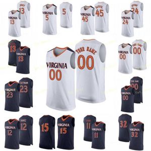 NCAA College Virginia Cavaliers Basketballtrikot 11 Ty Jerome 12 Chase Coleman De'andre Hunter 13 Grant Kersey Morsell Custom Ed